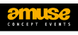 Amuse concept events logo με με εκτυπωση.