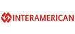 Το λογότυπο της Interamerican σε λευκό φόντο, με σχέδιο Διαφημιστικα.