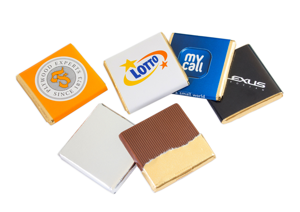 02.02-1 Ποικιλία βελγικές σοκολάτες με επιχειρηματικό λογότ