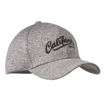 MH2306_A (400) Ένα γκρι καπέλο με τη λέξη Jersey fabric Customizet it εκτυπωμένη πάνω.