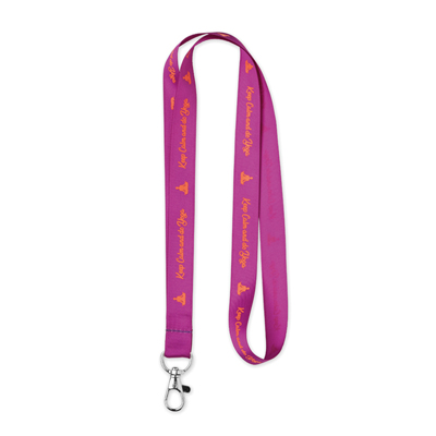 ML1130_15_A Ένα Sublimation lanyard Προσαρμόστε το με πορτοκαλί λογότυπο.