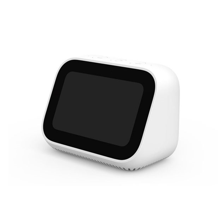 Screenshot_1 Με ένα Xiaomi Mi Smart Clock συσκευασία με μια μαύρη.