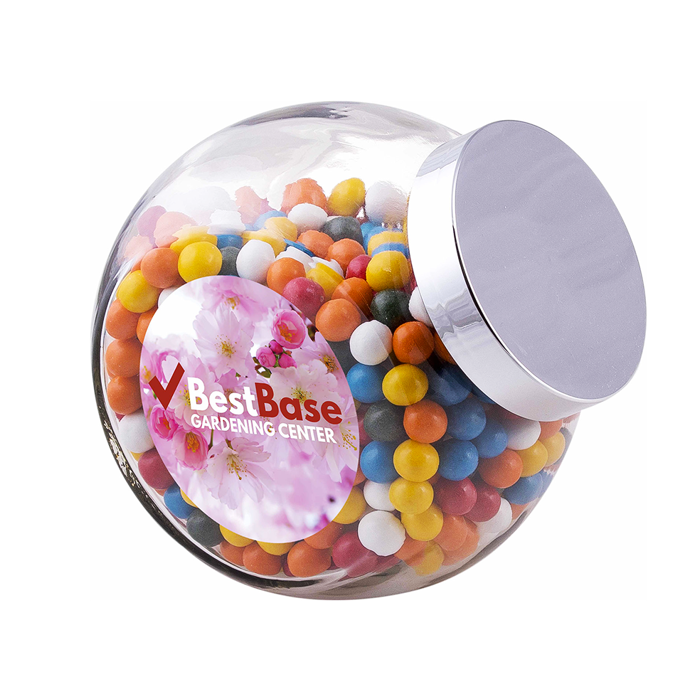 Screenshot_14 Ένα γυάλινο Candy Jar γεμάτο με πολύχρωμα κουφέτα.